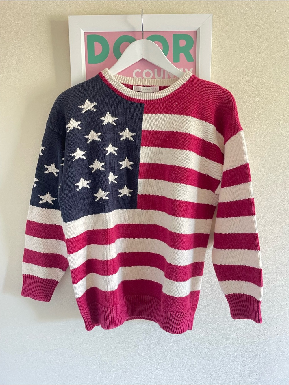 The Limited Vintage 90s Y2K American Flag USA Crewneck Sweater Size XL/XXL